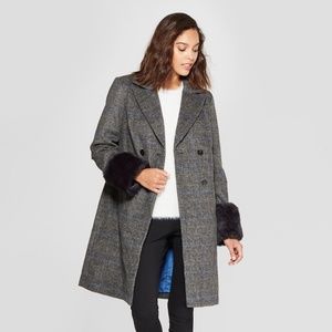 Women's Plaid Double Breasted Coat